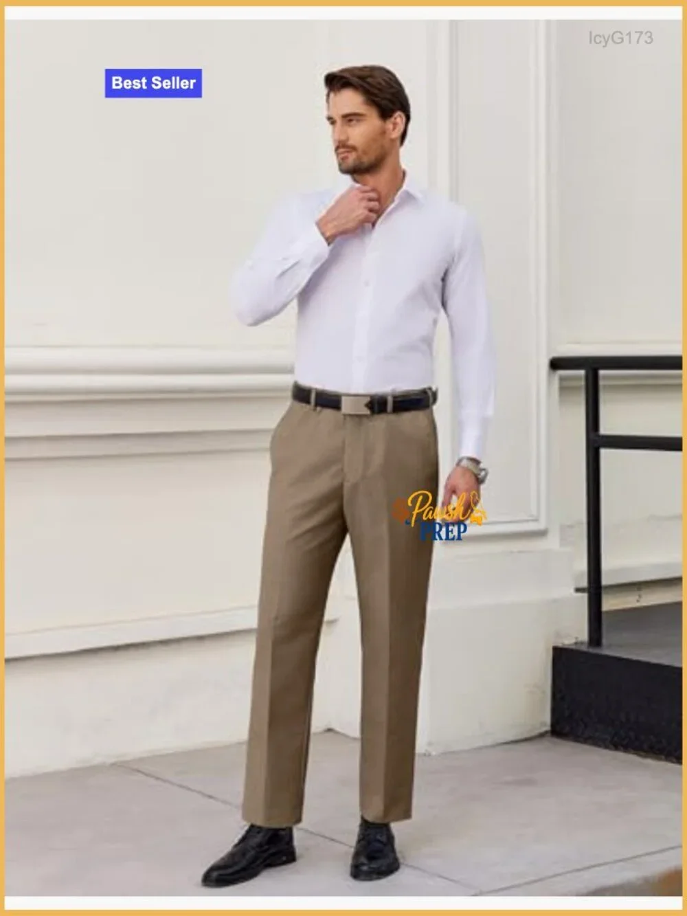 Men's Classic Fit Flat Front Dress Pants No Iron Premium Casual Expandable